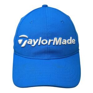 TaylorMade Strapback Baseball Cap Blue One Size Adjustable Embroidered Polyester